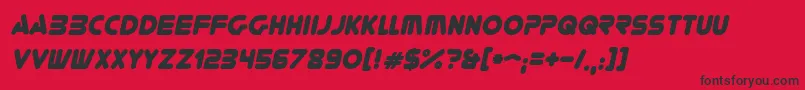 YoureGoneItalic Font – Black Fonts on Red Background
