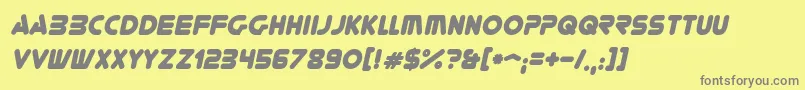 YoureGoneItalic Font – Gray Fonts on Yellow Background