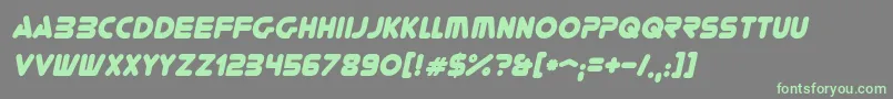 YoureGoneItalic Font – Green Fonts on Gray Background