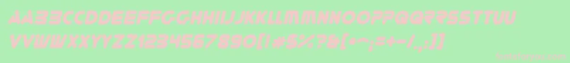 Шрифт YoureGoneItalic – розовые шрифты на зелёном фоне