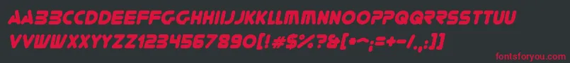 YoureGoneItalic Font – Red Fonts on Black Background