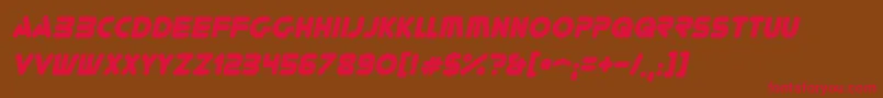 YoureGoneItalic Font – Red Fonts on Brown Background