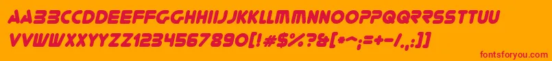 YoureGoneItalic Font – Red Fonts on Orange Background