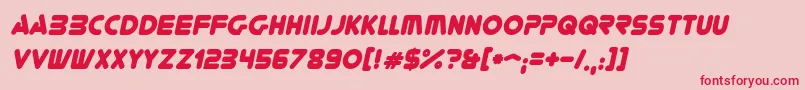 フォントYoureGoneItalic – ピンクの背景に赤い文字