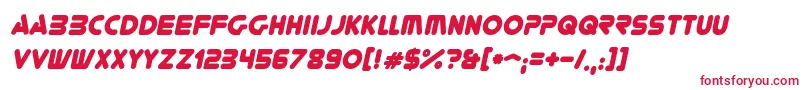 YoureGoneItalic Font – Red Fonts on White Background