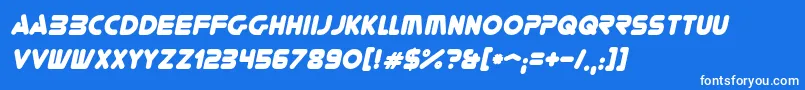 YoureGoneItalic Font – White Fonts on Blue Background