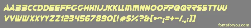 YoureGoneItalic-fontti – keltaiset fontit harmaalla taustalla