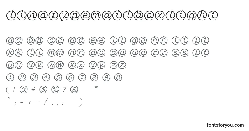 Шрифт LinotypeMailboxLight – алфавит, цифры, специальные символы