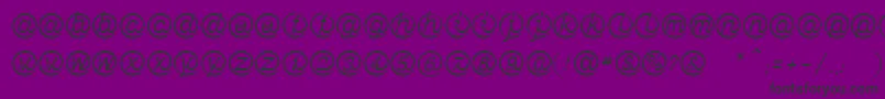 LinotypeMailboxLight-Schriftart – Schwarze Schriften auf violettem Hintergrund