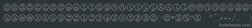 LinotypeMailboxLight Font – Gray Fonts on Black Background