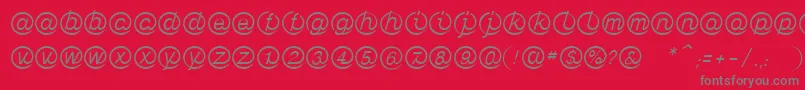 LinotypeMailboxLight Font – Gray Fonts on Red Background