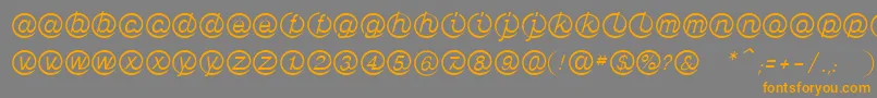 LinotypeMailboxLight Font – Orange Fonts on Gray Background