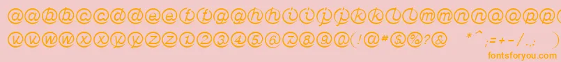 LinotypeMailboxLight Font – Orange Fonts on Pink Background