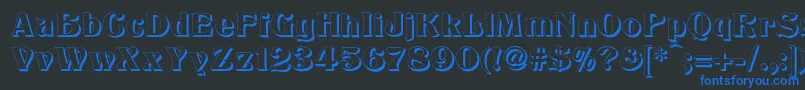TitaniaShadow Font – Blue Fonts on Black Background