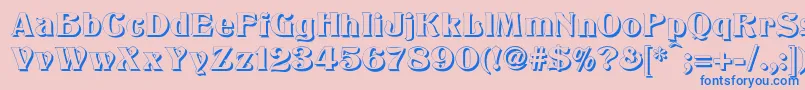 TitaniaShadow Font – Blue Fonts on Pink Background