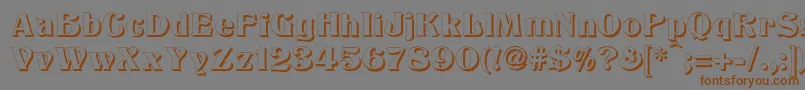 TitaniaShadow Font – Brown Fonts on Gray Background