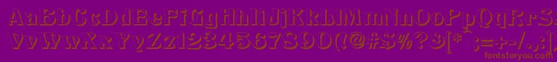 TitaniaShadow Font – Brown Fonts on Purple Background