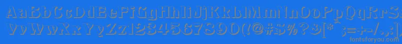 TitaniaShadow Font – Gray Fonts on Blue Background