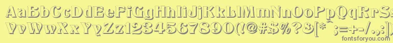 TitaniaShadow Font – Gray Fonts on Yellow Background