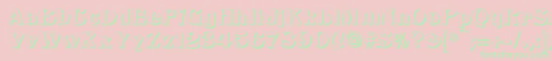 フォントTitaniaShadow – ピンクの背景に緑の文字
