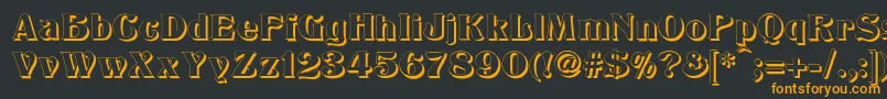 TitaniaShadow Font – Orange Fonts on Black Background