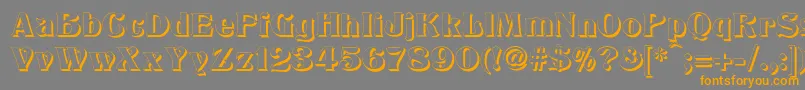 TitaniaShadow Font – Orange Fonts on Gray Background