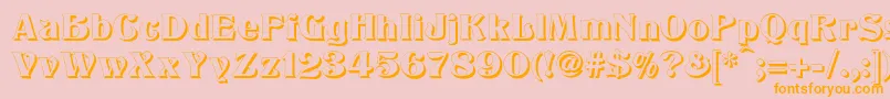 TitaniaShadow Font – Orange Fonts on Pink Background