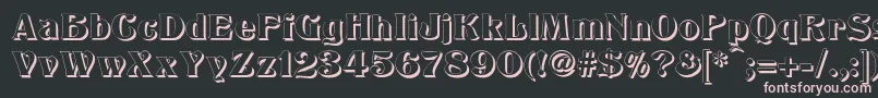TitaniaShadow Font – Pink Fonts on Black Background