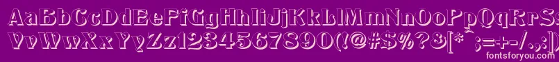 TitaniaShadow Font – Pink Fonts on Purple Background