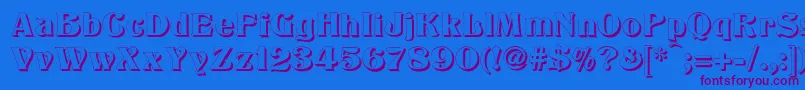 TitaniaShadow Font – Purple Fonts on Blue Background