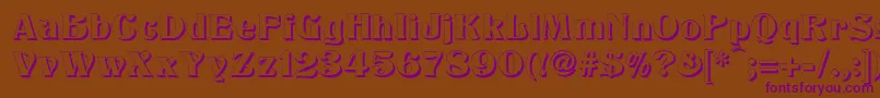TitaniaShadow Font – Purple Fonts on Brown Background