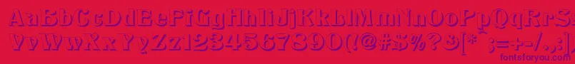 Шрифт TitaniaShadow – фиолетовые шрифты на красном фоне