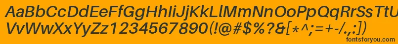 Police AileronSemibolditalic – polices noires sur fond orange