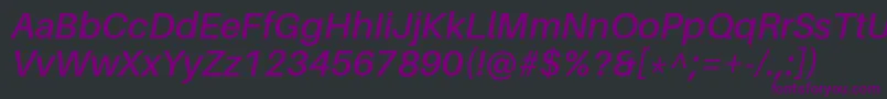 AileronSemibolditalic Font – Purple Fonts on Black Background