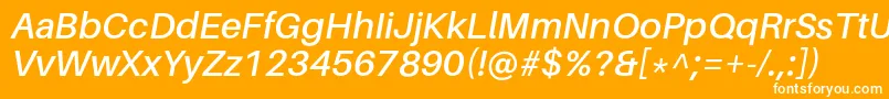 AileronSemibolditalic Font – White Fonts on Orange Background
