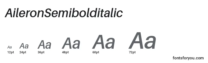 AileronSemibolditalic Font Sizes