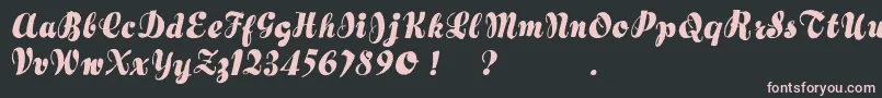 Hertziano Font – Pink Fonts on Black Background