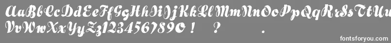 フォントHertziano – 灰色の背景に白い文字