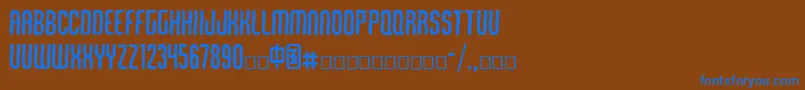 Шрифт Qirof – синие шрифты на коричневом фоне