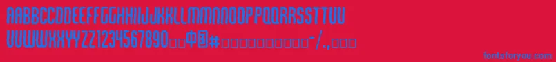 Qirof Font – Blue Fonts on Red Background