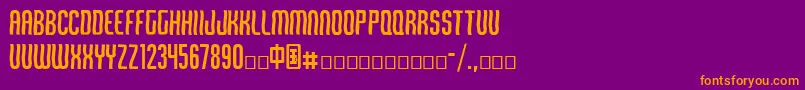 Qirof Font – Orange Fonts on Purple Background