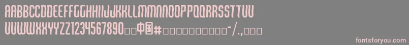 フォントQirof – 灰色の背景にピンクのフォント