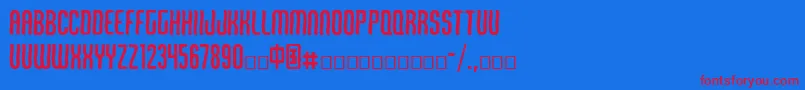 Qirof Font – Red Fonts on Blue Background