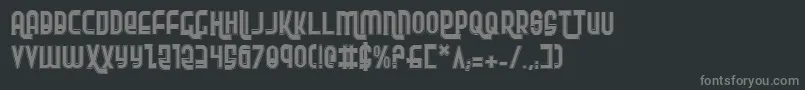 フォントRokikierPro – 黒い背景に灰色の文字