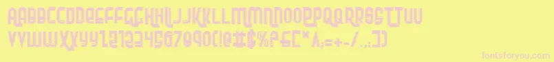 RokikierPro Font – Pink Fonts on Yellow Background