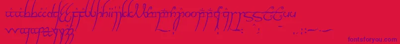 ElvishRingNfi Font – Purple Fonts on Red Background