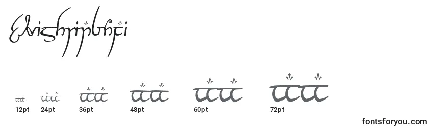 Größen der Schriftart ElvishRingNfi (32855)
