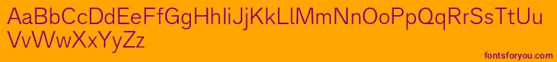 Analogue45light Font – Purple Fonts on Orange Background