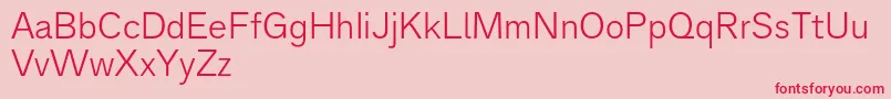 Analogue45light Font – Red Fonts on Pink Background