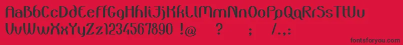 ZuiderPostduifDemo Font – Black Fonts on Red Background